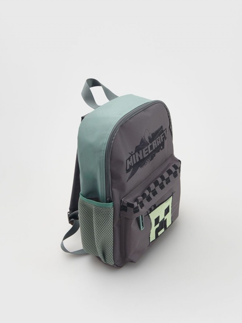 Dark Grey Boys' Reserved Minecraft Bags | 90253BUFP