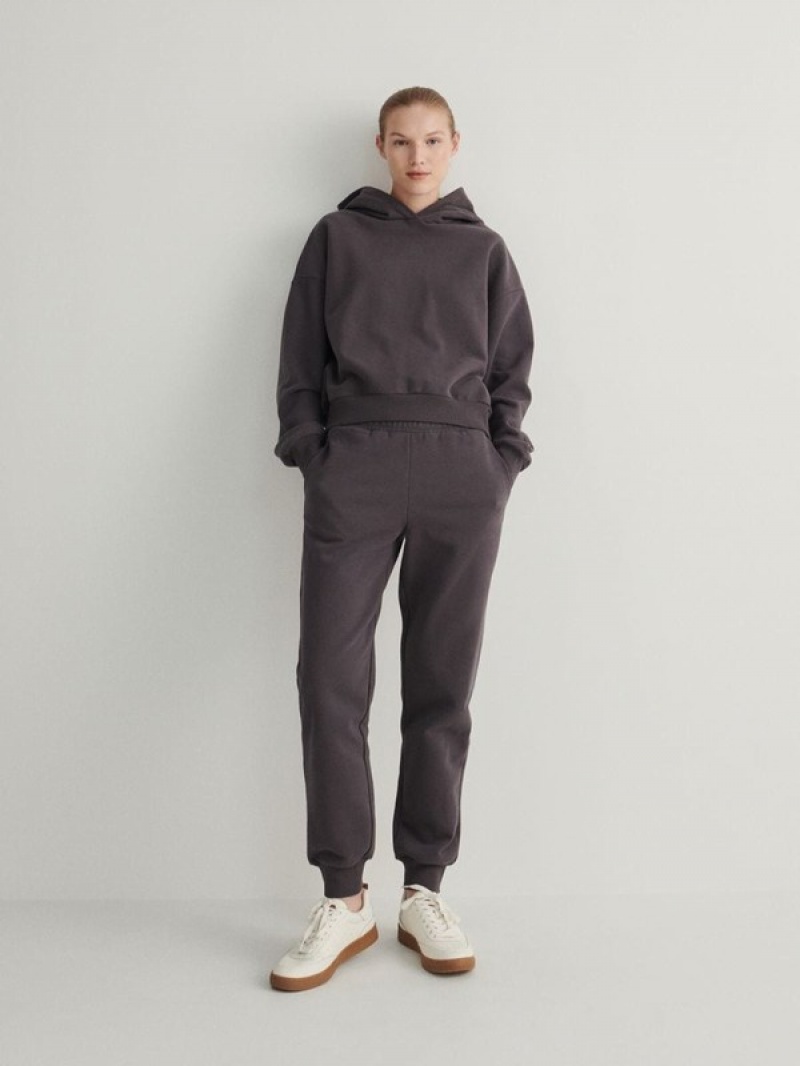 Dark Grey Women's Reserved Cargo Trousers | 95137ONXK