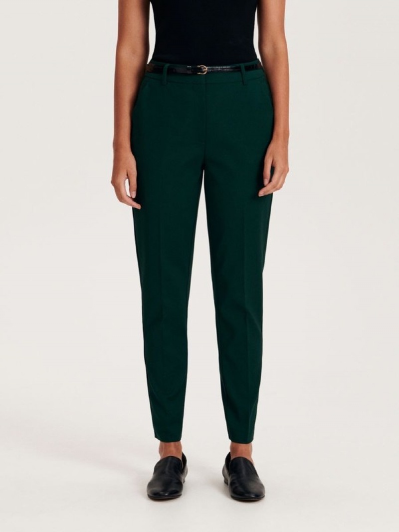 Dark Turquoise Women's Reserved Cigarette With Trousers | 73106OQUH