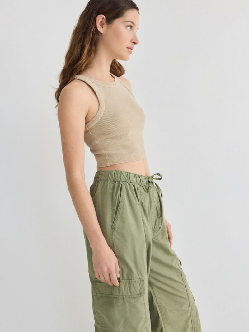 Green Women's Reserved Cargo Trousers | 15784SQFY