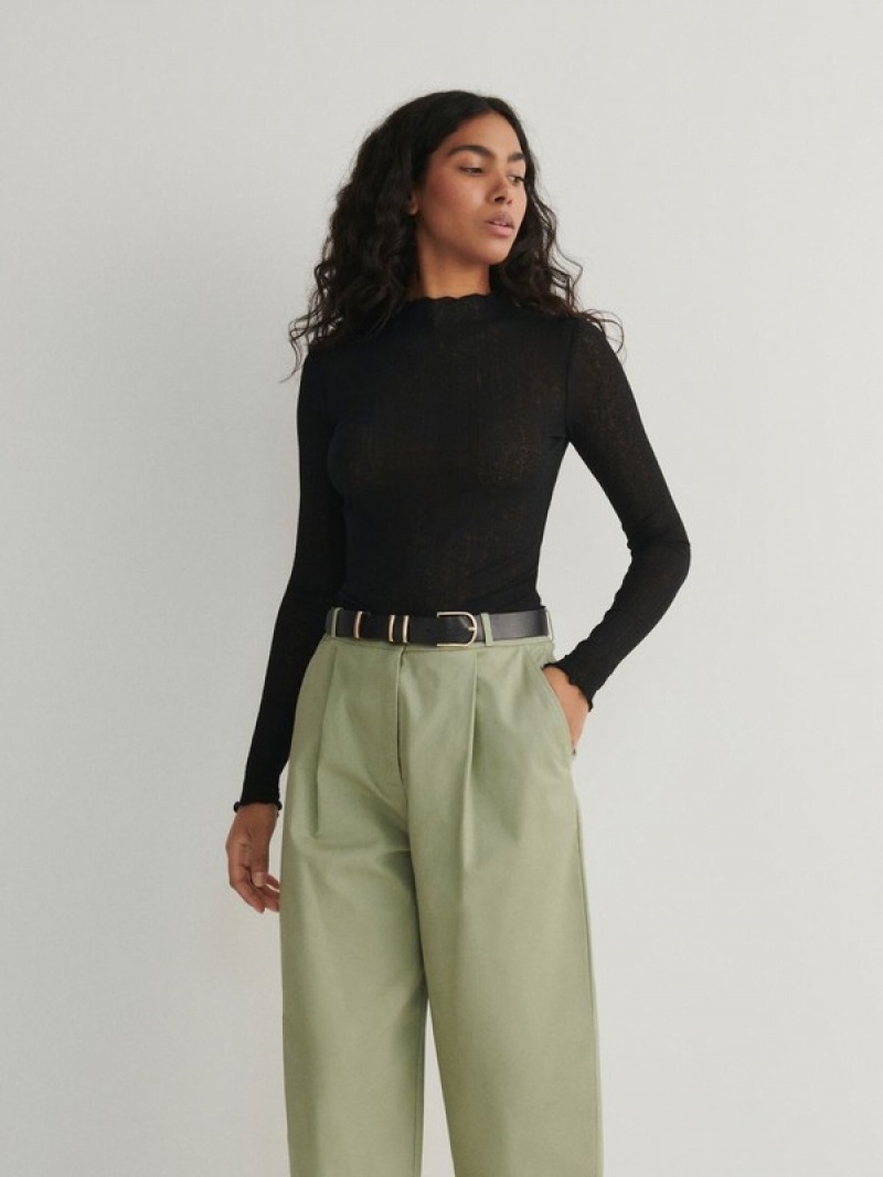 Green Women's Reserved Chino With Trousers | 91604EQCK