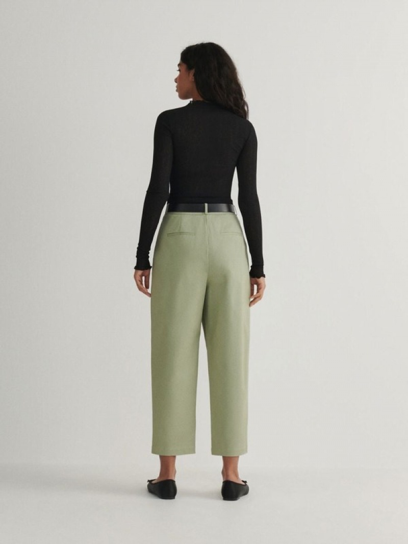 Green Women's Reserved Chino With Trousers | 91604EQCK