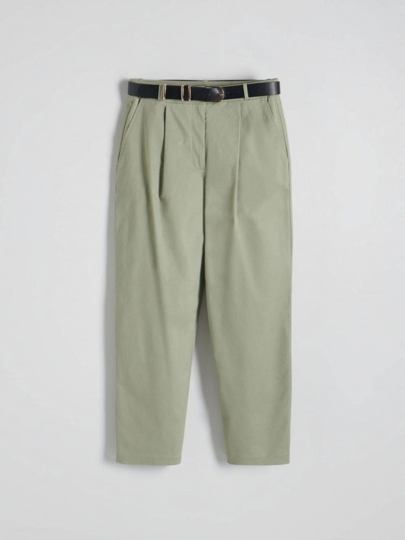 Green Women's Reserved Chino With Trousers | 91604EQCK