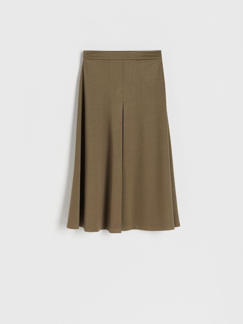 Green Women's Reserved Slit Skirts | 78360LUMP