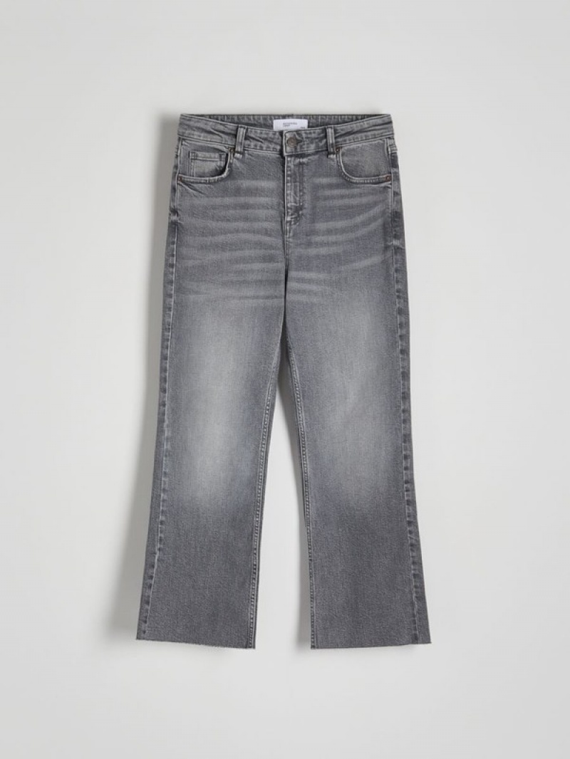 Grey Women's Reserved Kick Flare Jeans | 84561ABKM