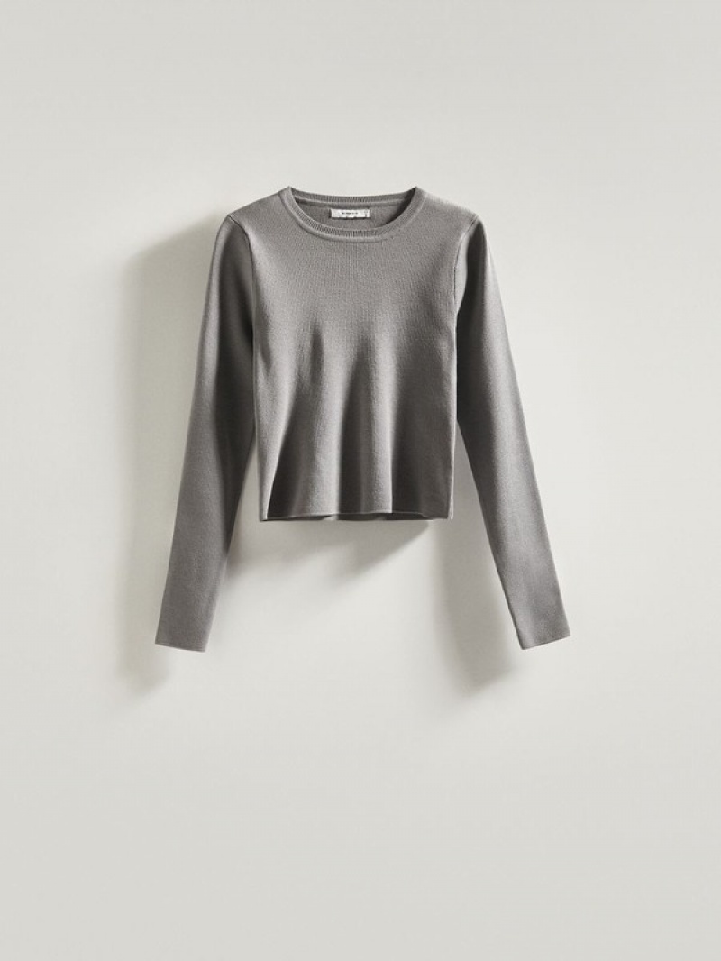 Grey Women's Reserved Slim Fit Sweaters | 36257WHGS