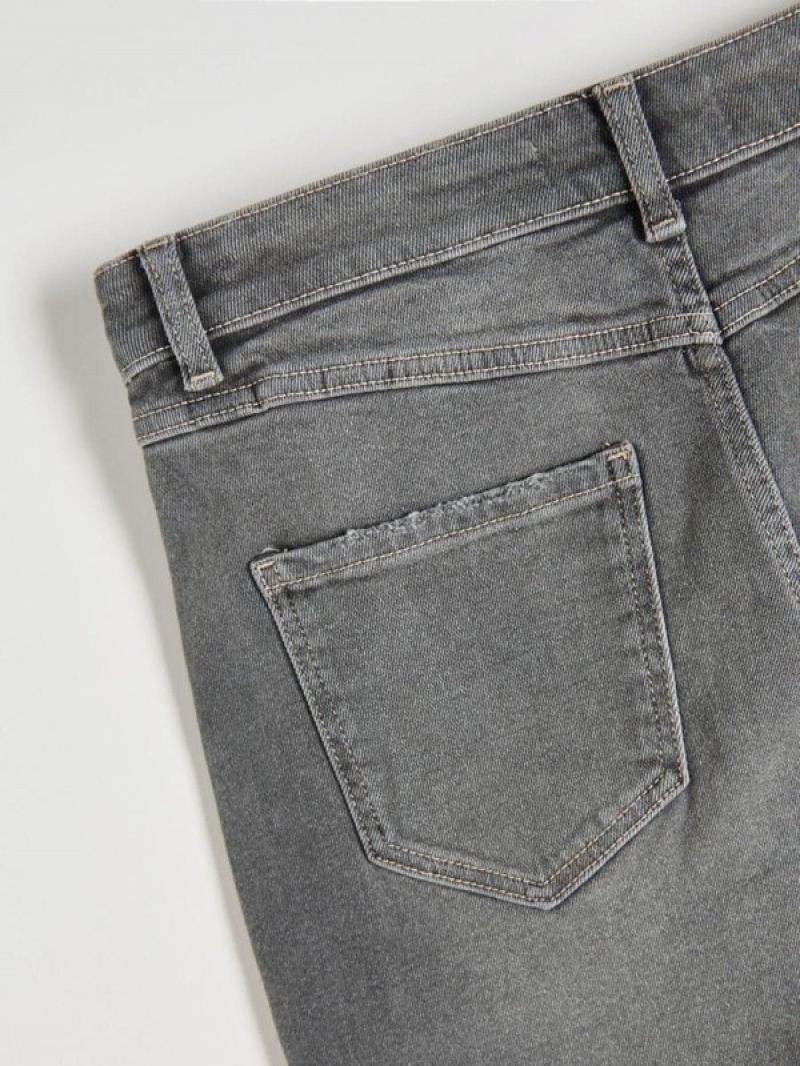 Grey Women's Reserved Straight Jeans | 21370EBGL