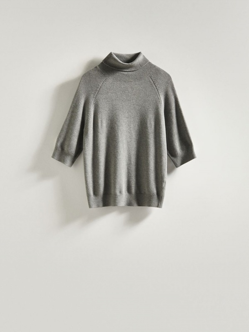 Grey Women's Reserved Turtleneck Sweaters | 14709WDHU