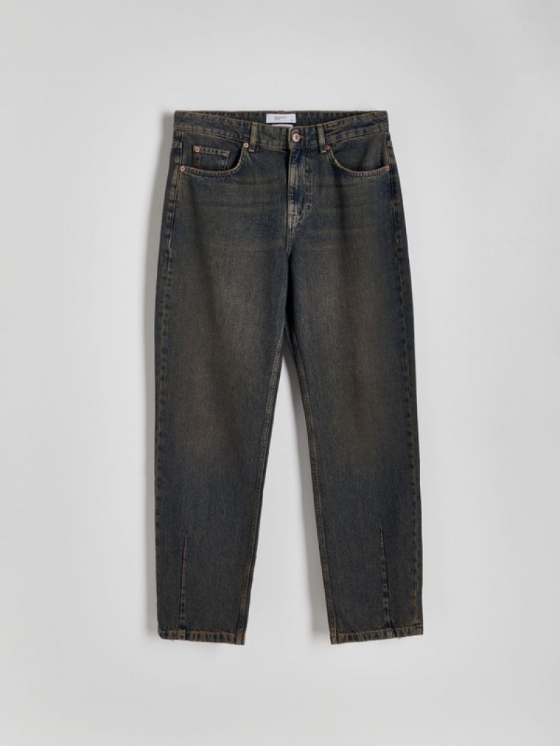 Indigo Men's Reserved Straight Jeans | 59806LBUO