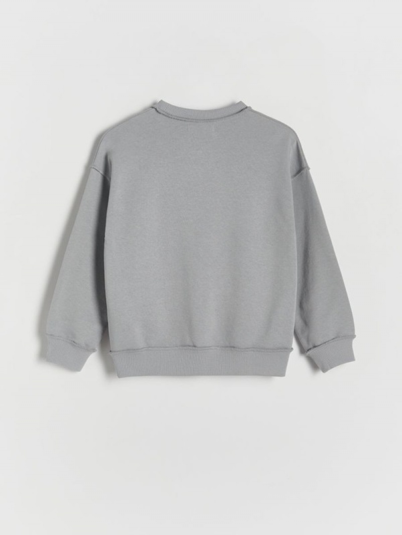 Light Grey Boys' Reserved Sweatstitching Sweaters | 12954AEKG