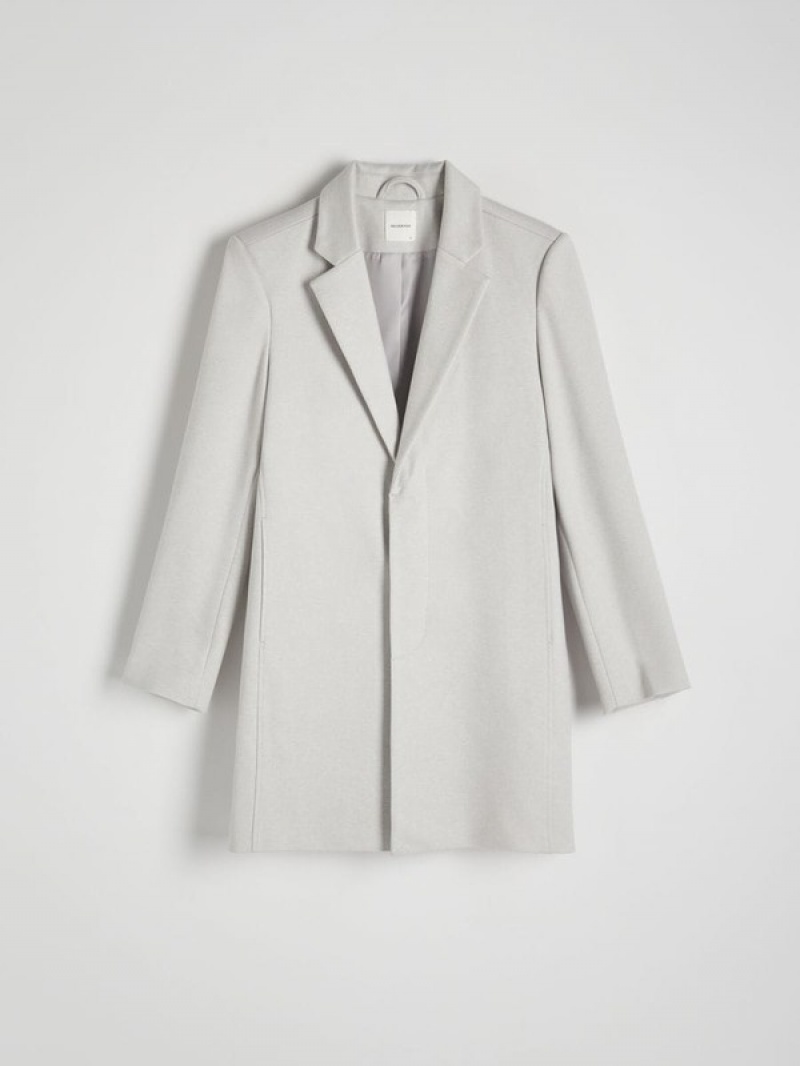 Light Grey Men's Reserved Classic Coats | 96085OKSL