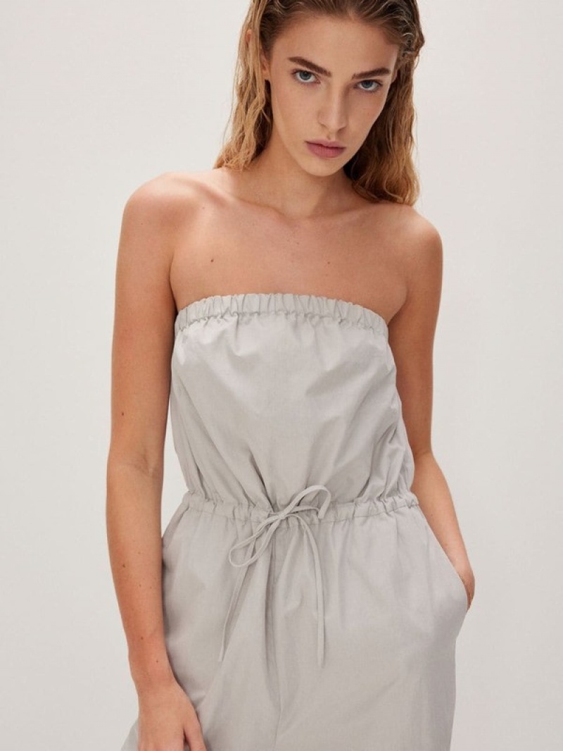 Light Grey Women's Reserved Cargo Jump Dress | 85039LSYT