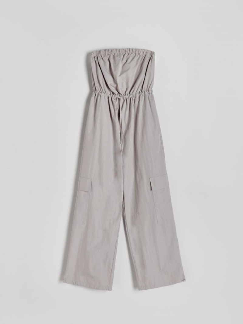 Light Grey Women's Reserved Cargo Jump Dress | 85039LSYT