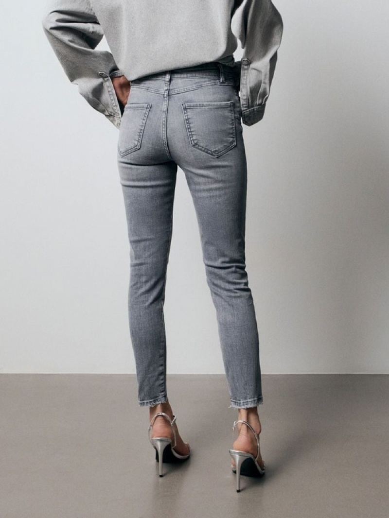 Light Grey Women's Reserved Sculpt Jeans | 63497ZSRK