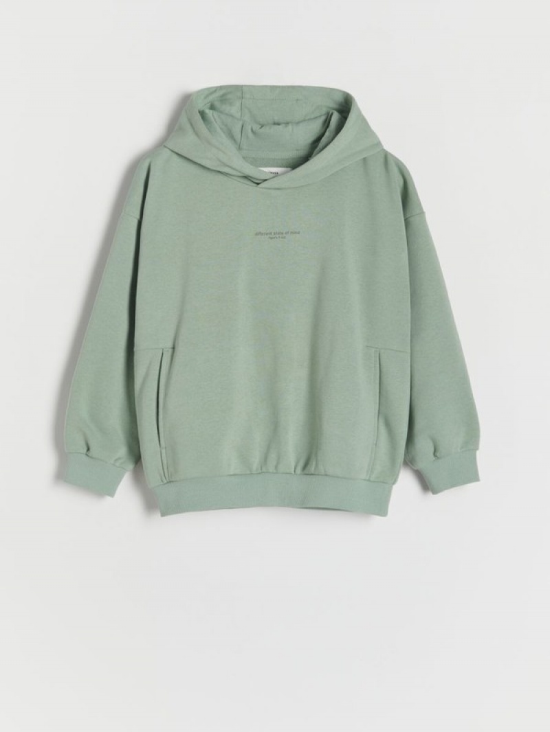 Light Olive Boys' Reserved Oversized Sweaters | 04392KJOI