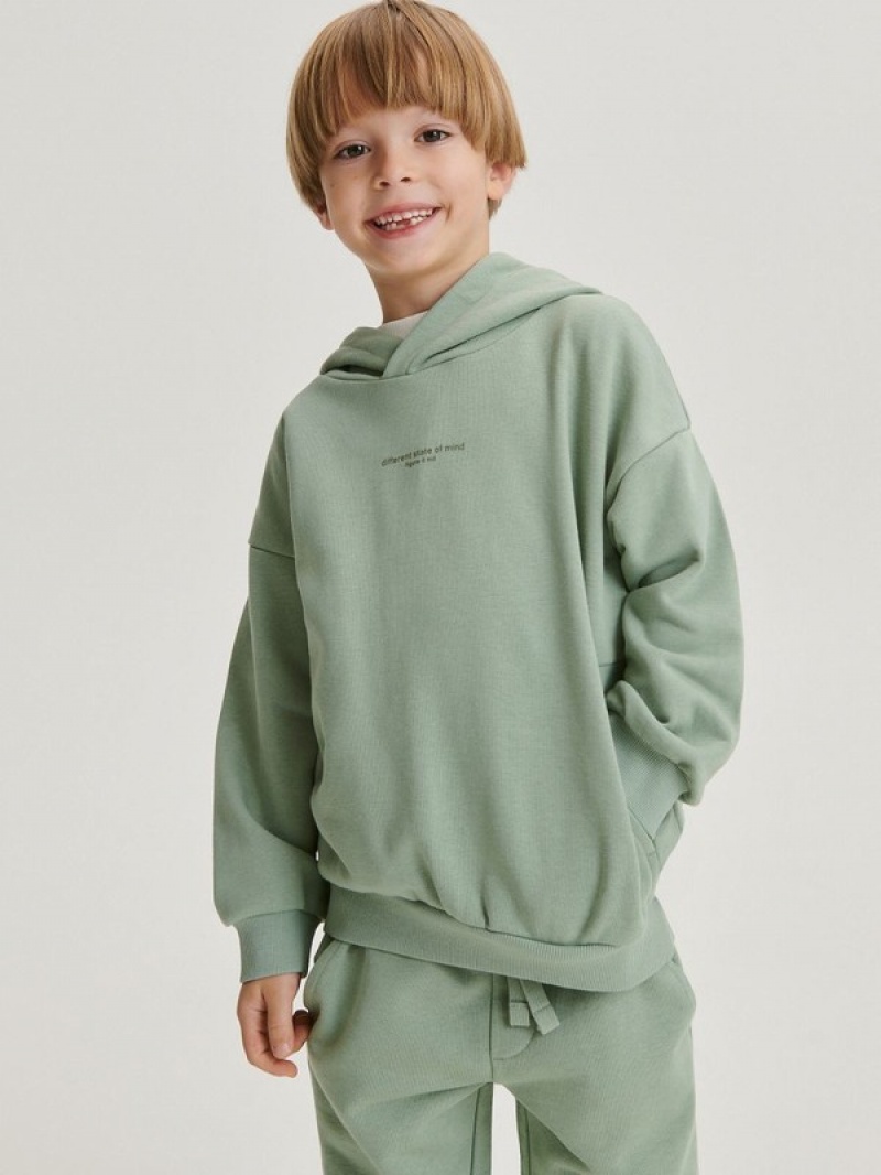 Light Olive Boys\' Reserved Oversized Sweaters | 04392KJOI