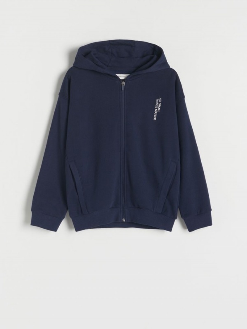 Navy Boys' Reserved Classic Sweaters | 93520JXZU