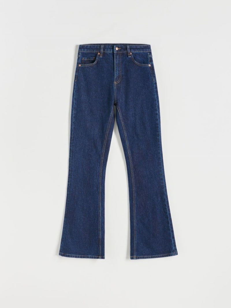 Navy Women's Reserved Bootcut Jeans | 09183UYDN