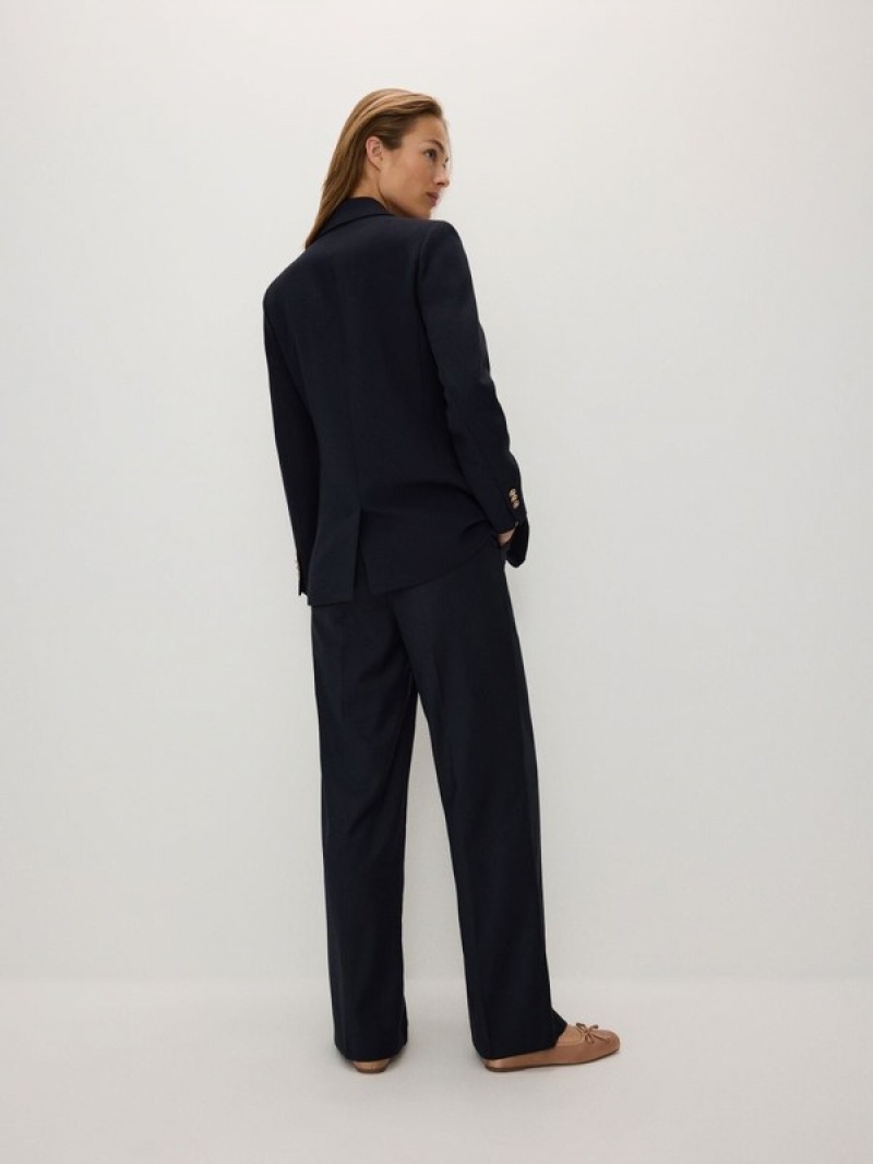 Navy Women's Reserved Cargo Trousers | 40235MDUX