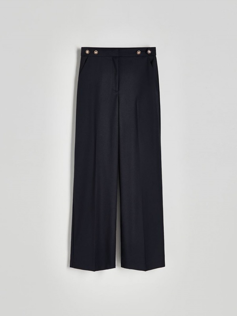 Navy Women's Reserved Cargo Trousers | 40235MDUX