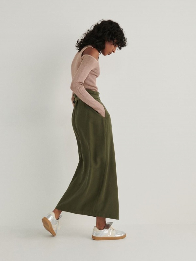 Olive Women's Reserved Midi With Skirts | 09467CDPA