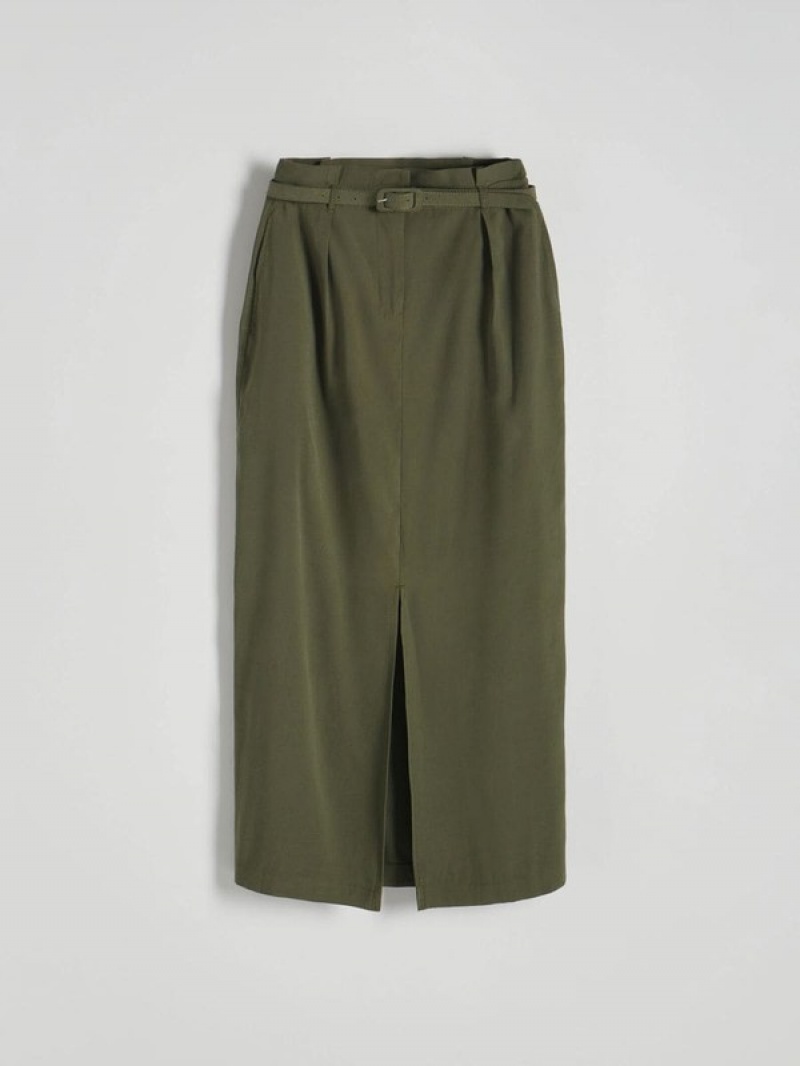 Olive Women's Reserved Midi With Skirts | 09467CDPA