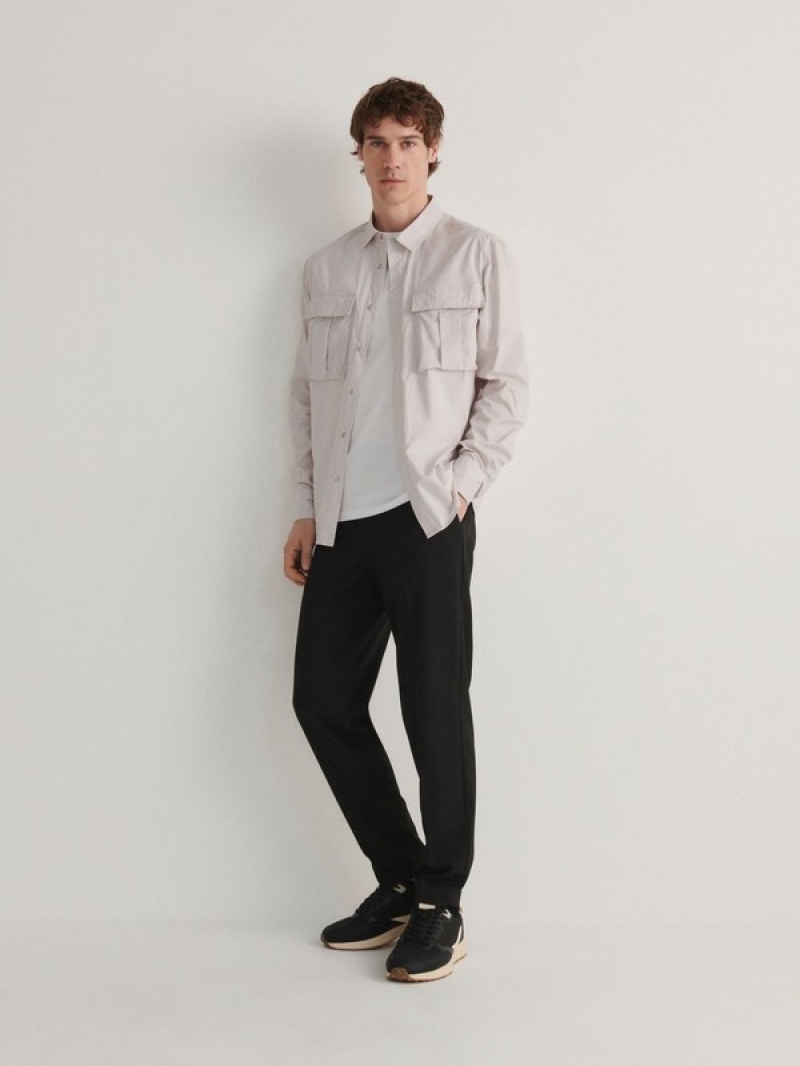 Pink Men's Reserved Regular Fit Cotton Rich Shirts | 29078XQGT