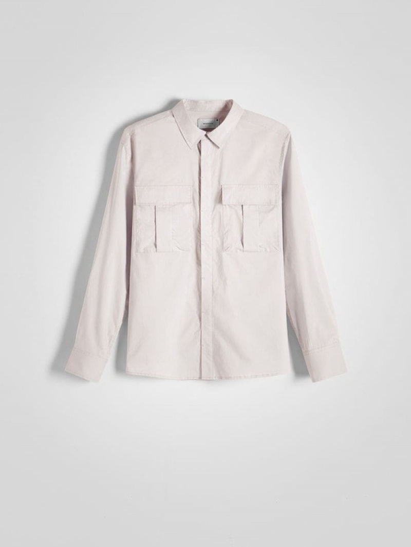 Pink Men's Reserved Regular Fit Cotton Rich Shirts | 29078XQGT