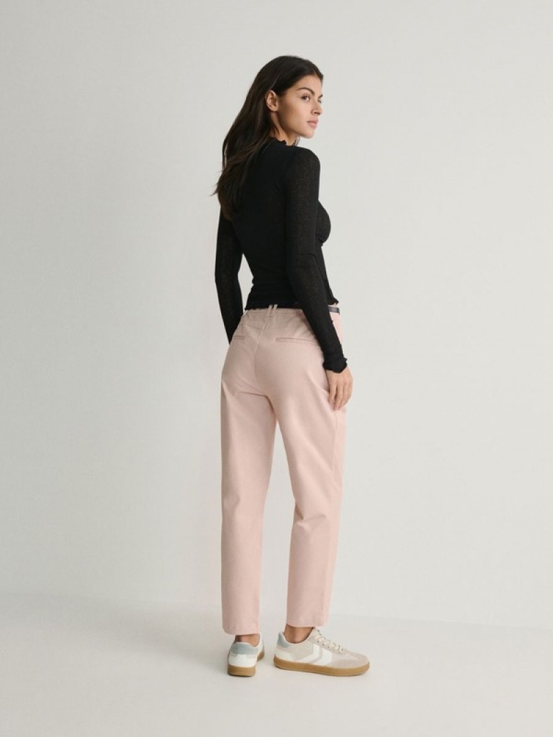 Pink Women's Reserved Chino With Trousers | 83561EBAX