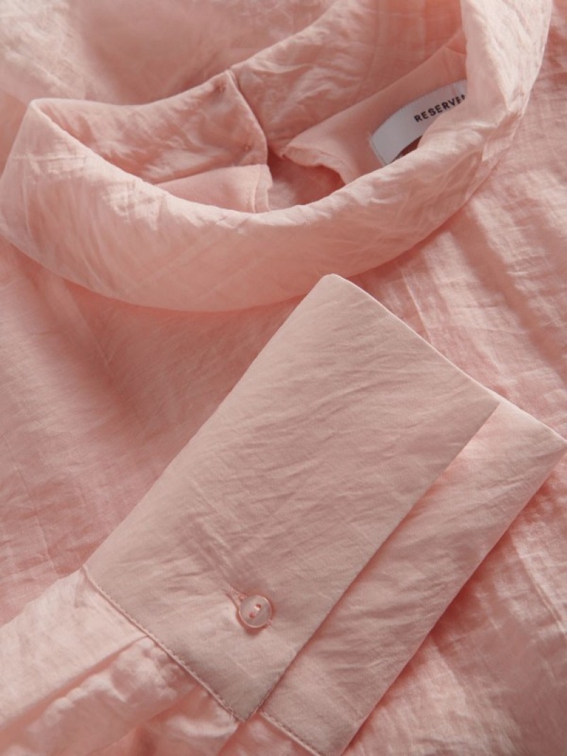 Pink Women's Reserved Lyocell Blend Shirts | 04961JSDA