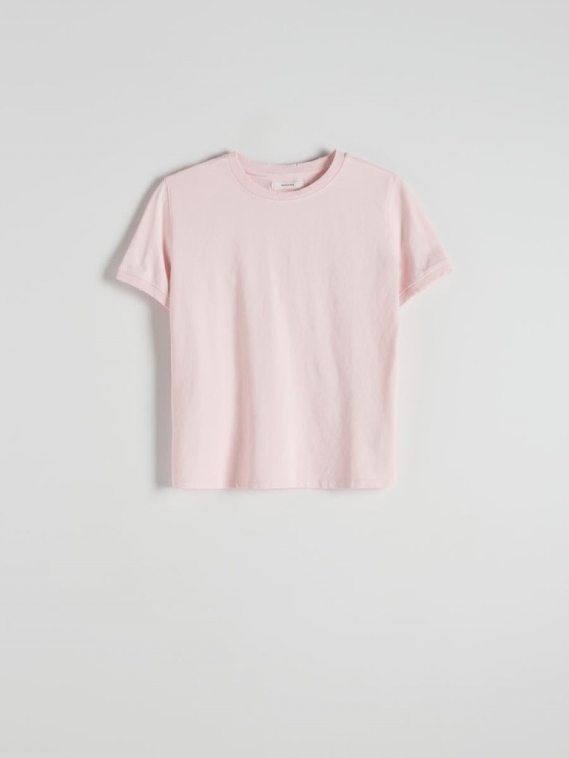 Pink Women's Reserved Regular Fit T-shirts | 13279MCSD