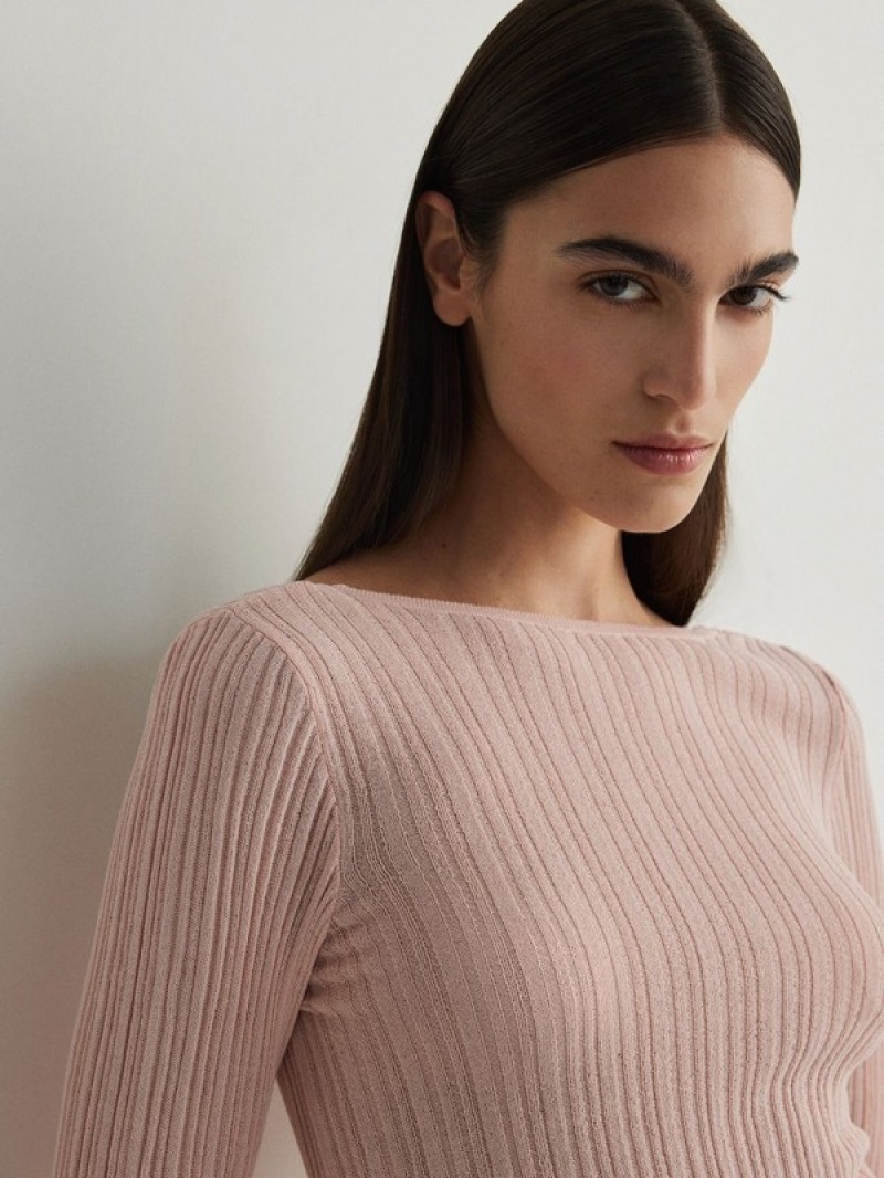 Pink Women's Reserved Viscose Sweaters | 73042FPMK