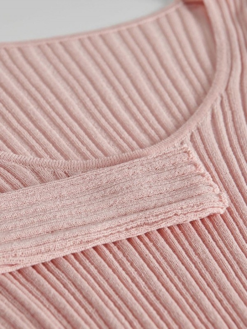 Pink Women's Reserved Viscose Sweaters | 73042FPMK