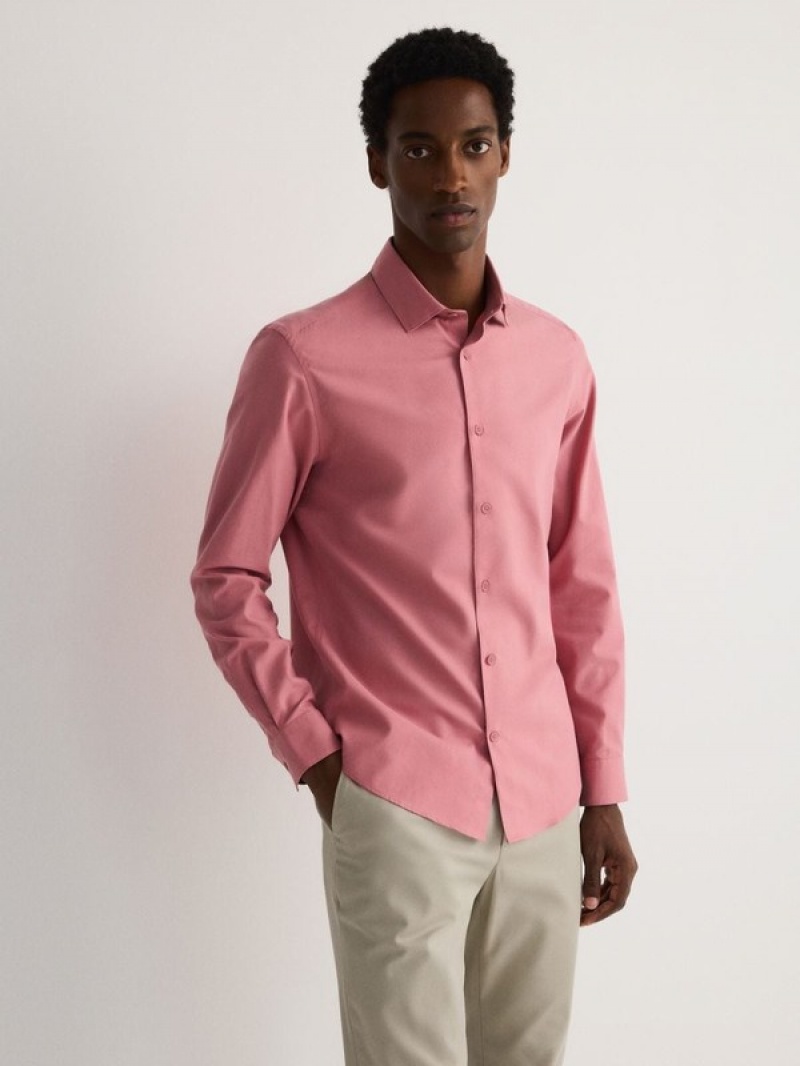 Rose Men's Reserved Regular Fit Cotton Rich Shirts | 78046XJWR