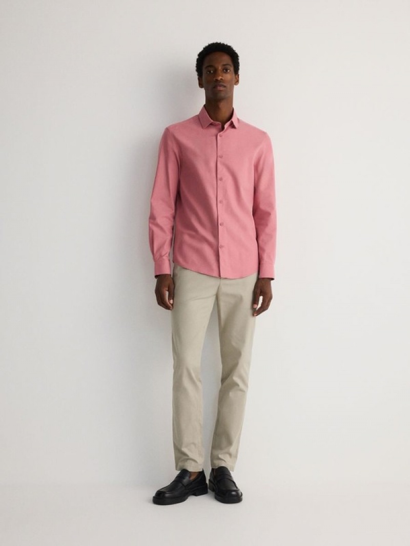 Rose Men's Reserved Regular Fit Cotton Rich Shirts | 78046XJWR