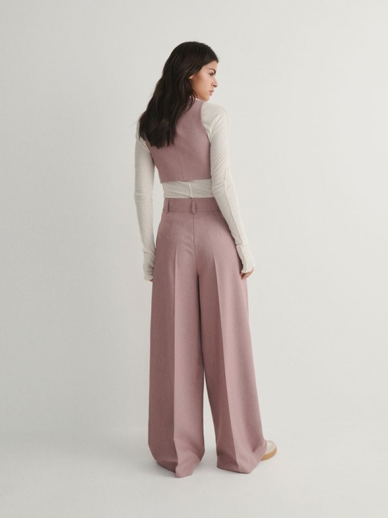 Rose Women's Reserved Wide Leg Trousers | 96174JHAC