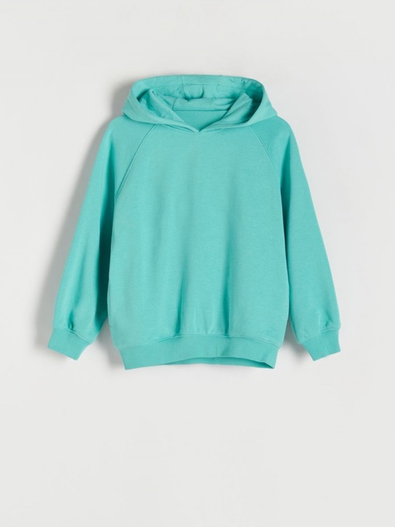 Turquoise Boys' Reserved Oversized Sweaters | 73458OXVU