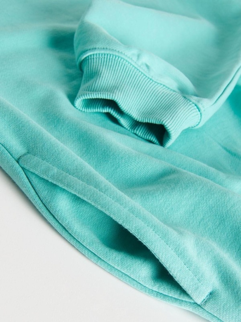 Turquoise Boys' Reserved Oversized Sweaters | 73458OXVU