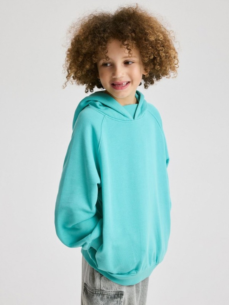 Turquoise Boys\' Reserved Oversized Sweaters | 73458OXVU