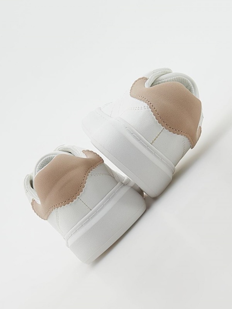 White Girls' Reserved Faux Leather Shoes | 84160LDMH