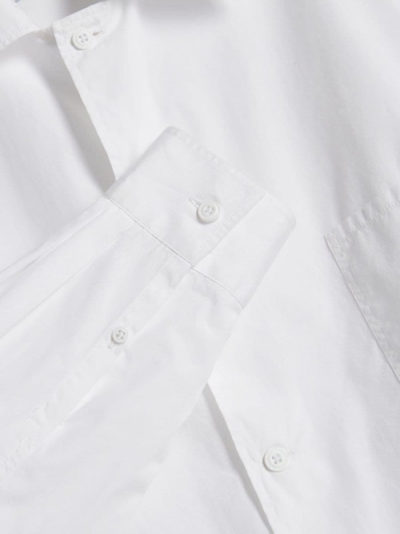 White Men's Reserved Comfort Fit Shirts | 46512LBED