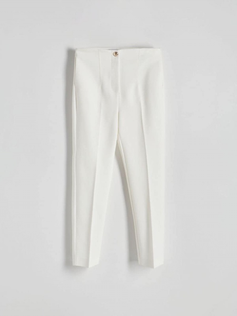 White Women's Reserved Cargo Trousers | 45618YOSM