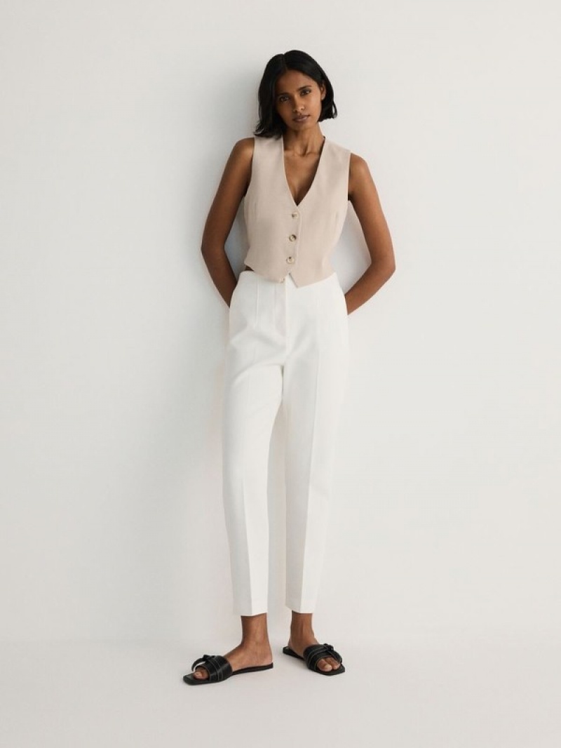 White Women\'s Reserved Cargo Trousers | 45618YOSM